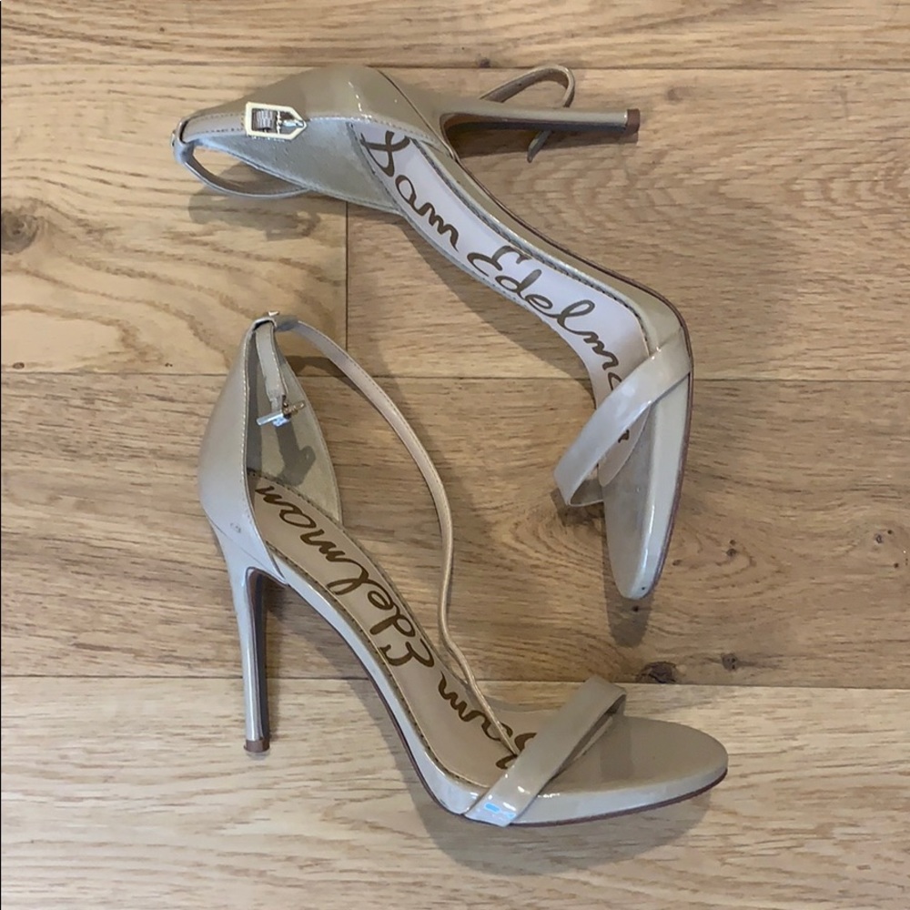 Sam Edelman Nude Ankle Strap Heels